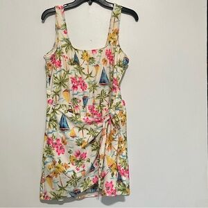 Old Navy Swimsuit Swim Dress Hawaiian Tropical Palm Trees Beach XL